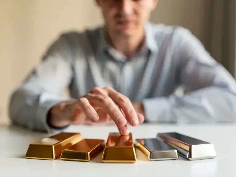 Illustration zum Thema Psychologie Edelmetalle Investment